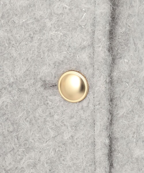 ANY SIS（エニィスィス）の「【2WAY】ブークレーシャギーラメ アウター（ピーコート・レディース・ライトグレー系/アイボリー系・X-LARGE）」の19枚目の写真