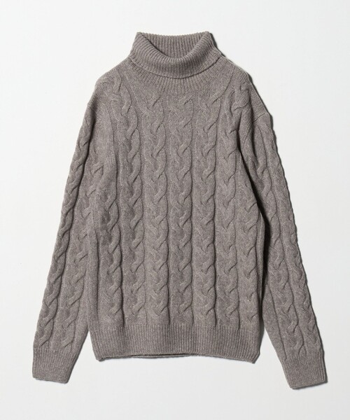 Gran Sasso＞メランジ ケーブル タートルネックニット（ニット