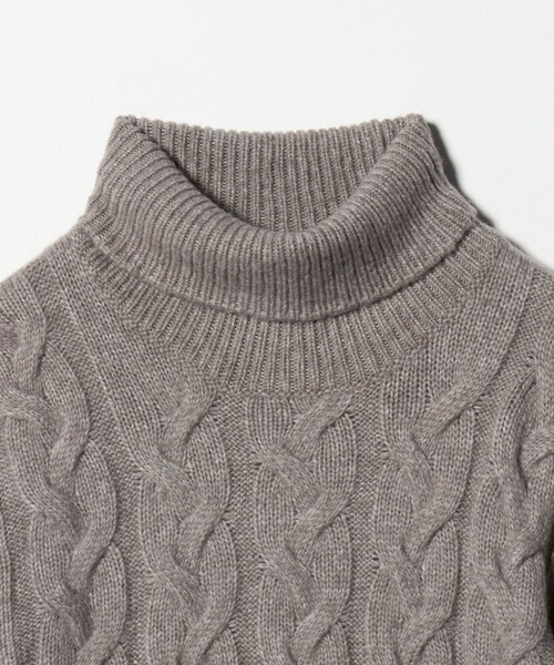 Gran Sasso（グランサッソ）の「＜Gran Sasso＞メランジ ケーブル タートルネックニット（ニット/セーター・メンズ・ナチュラル・48/50）」の3枚目の写真