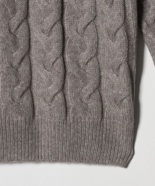 Gran Sasso（グランサッソ）の「＜Gran Sasso＞メランジ ケーブル タートルネックニット（ニット/セーター・メンズ・ナチュラル・48/50）」の5枚目の写真