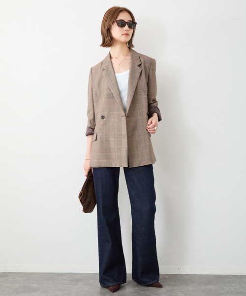 Essential ジャケット(CHECK)（テーラードジャケット）｜Deuxieme