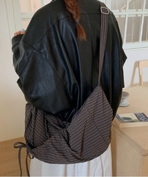 FREE STYLISTS（フリー スタイリスト）の「Y2K 【ユニセックス】チェック柄リボンショルダーバッグ/通勤通学（ショルダーバッグ）」