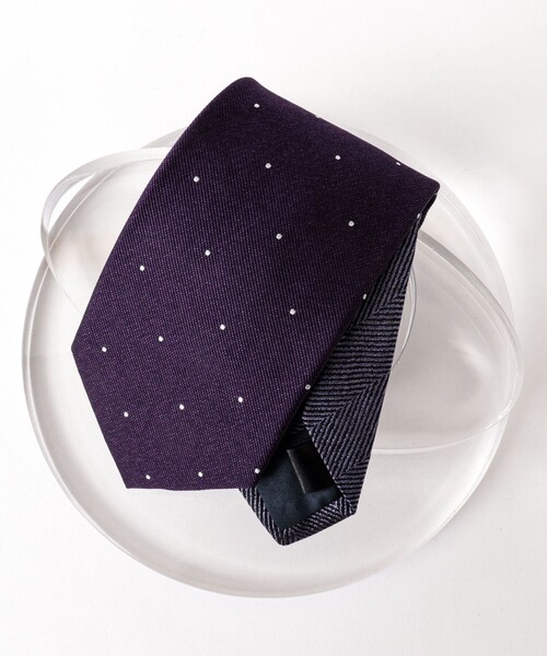 NOLLEY’S（ノーリーズ）の「RBクレリックスペースドットネクタイ 25AWコレクション（ネクタイ・メンズ・ブルー系その他6/パープル系その他・FREE）」の2枚目の写真