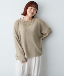 anyfee（エニフィー）の「【anyfee/大きいサイズ】リネンライクルーズニットプルオーバー◆新色追加◆（ニット/セーター）」