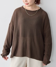 anyfee（エニフィー）の「【anyfee/大きいサイズ】リネンライクルーズニットプルオーバー◆新色追加◆（ニット/セーター）」