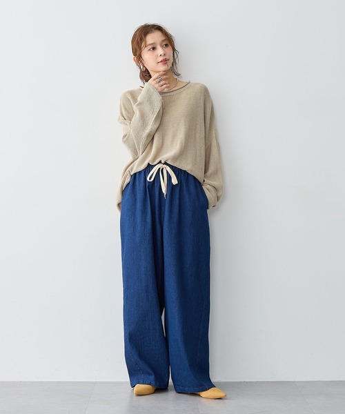 anyfee（エニフィー）の「【anyfee/大きいサイズ】リネンライクルーズニットプルオーバー◆新色追加◆（ニット/セーター・レディース・ベージュ/ブラウン・LL/3L/4L/5L）」の14枚目の写真