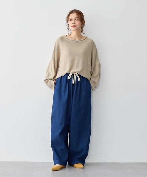 anyfee（エニフィー）の「【anyfee/大きいサイズ】リネンライクルーズニットプルオーバー◆新色追加◆（ニット/セーター・レディース・ベージュ/ブラウン・LL/3L/4L/5L）」の15枚目の写真