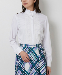 NARACAMICIE（ナラカミーチェ）の「【NARACAMICIE】衿フロントレース長袖ブラウス（シャツ/ブラウス）」