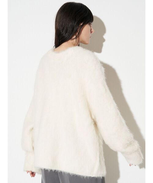 ELENDEEK（エレンディーク）の「アルパカシャギーニットカーディガン（カーディガン/ボレロ・レディース・グレー/オフホワイト・FREE）」の6枚目の写真