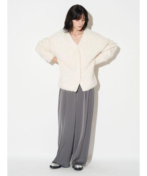 ELENDEEK（エレンディーク）の「アルパカシャギーニットカーディガン（カーディガン/ボレロ・レディース・グレー/オフホワイト・FREE）」の8枚目の写真