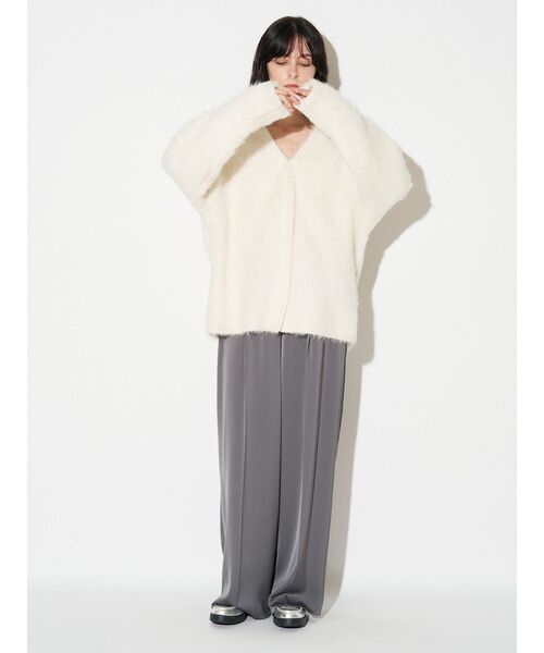 ELENDEEK（エレンディーク）の「アルパカシャギーニットカーディガン（カーディガン/ボレロ・レディース・グレー/オフホワイト・FREE）」の11枚目の写真