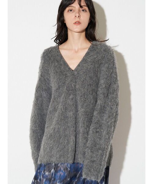 ELENDEEK（エレンディーク）の「アルパカシャギーニットカーディガン（カーディガン/ボレロ・レディース・グレー/オフホワイト・FREE）」の12枚目の写真