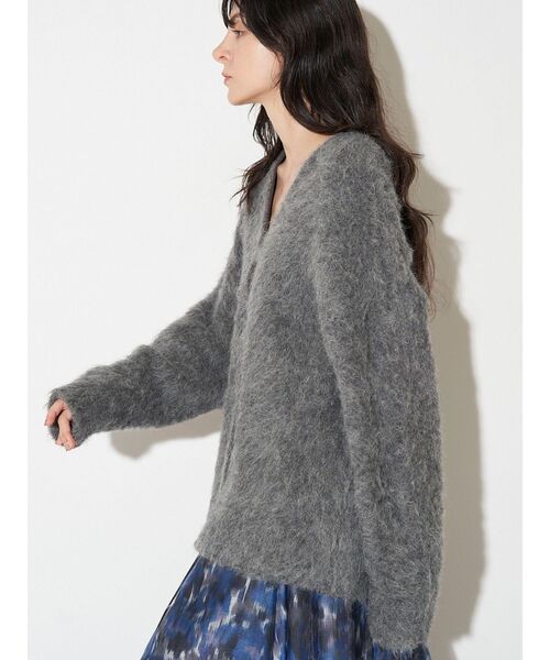 ELENDEEK（エレンディーク）の「アルパカシャギーニットカーディガン（カーディガン/ボレロ・レディース・グレー/オフホワイト・FREE）」の13枚目の写真