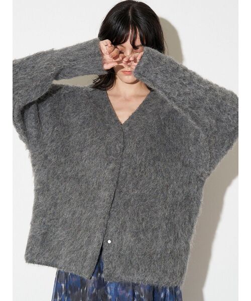 ELENDEEK（エレンディーク）の「アルパカシャギーニットカーディガン（カーディガン/ボレロ・レディース・グレー/オフホワイト・FREE）」の15枚目の写真