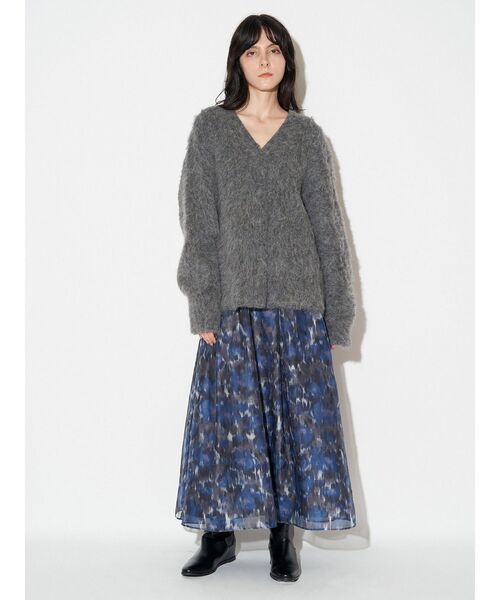 ELENDEEK（エレンディーク）の「アルパカシャギーニットカーディガン（カーディガン/ボレロ・レディース・グレー/オフホワイト・FREE）」の18枚目の写真