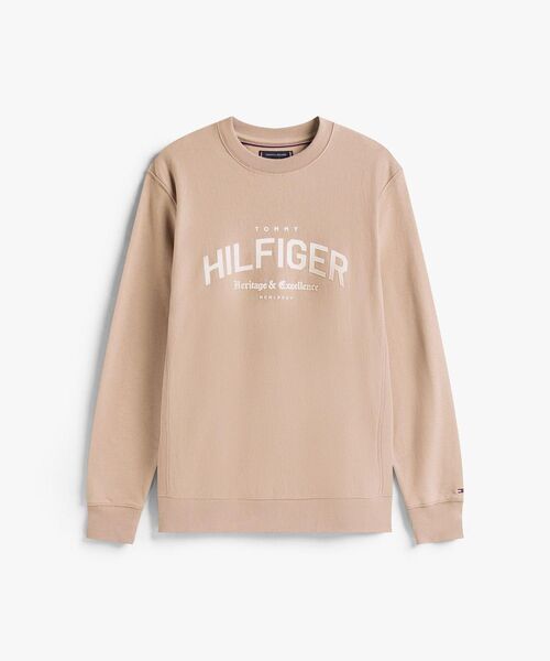 TOMMY HILFIGER(トミーヒルフィガー)の「ヒルフィガーロゴアーチクルーネックスウェットシャツ(スウェット・メンズ・アイボリー/ブラック・X-LARGE/SMALL/MEDIUM/LARGE)」の6枚目の写真