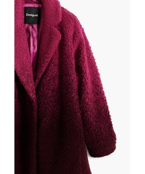 Desigual（デシグアル）の「グラデーションパイルコート（チェスターコート・レディース・レッド・S/L/XS/M/XL）」の6枚目の写真