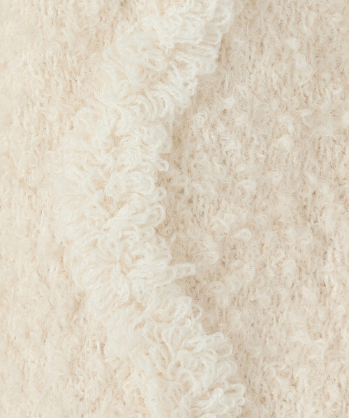 COMME CA ISM(コムサイズム)の「ウェーブジャガード 2WAYカーディガン(カーディガン/ボレロ・レディース・ブラック/アイボリー・FREE)」の6枚目の写真