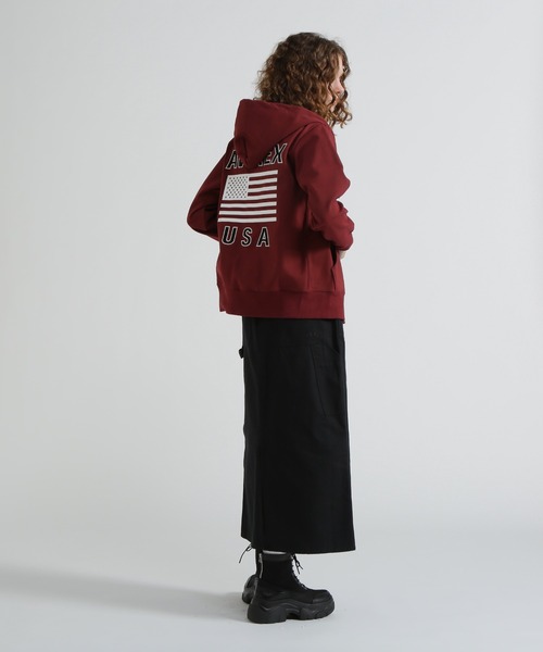AVIREX(アヴィレックス)の「《WEB&DEPOT限定》BONDING ZIP UP PARKA(パーカー・レディース・その他/ホワイト/グレー/ブラック・F)」の8枚目の写真