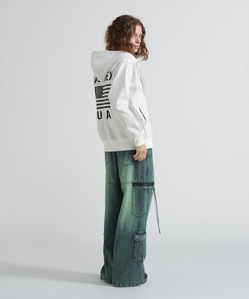 AVIREX(アヴィレックス)の「《WEB&DEPOT限定》BONDING ZIP UP PARKA(パーカー・レディース・その他/ホワイト/グレー/ブラック・F)」の14枚目の写真