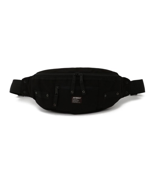 AVIREX(アヴィレックス)の「EAGLE POLYESTER 2WAY WAIST BAG /イーグル ポリエステル 2ウェイ ウエストバッグ / AVIREX / アヴィレックス / AVX3521(ショルダーバッグ・メンズ・ブラック/カーキ/その他3・F)」の1枚目の写真