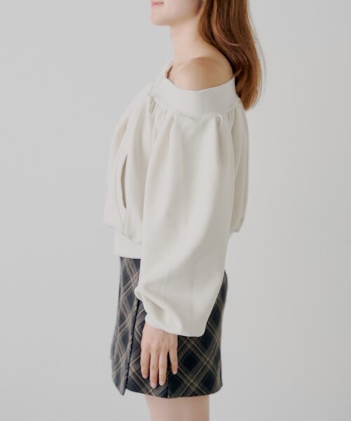 セール】2WAYオフショルWジップスウェット（Tシャツ/カットソー