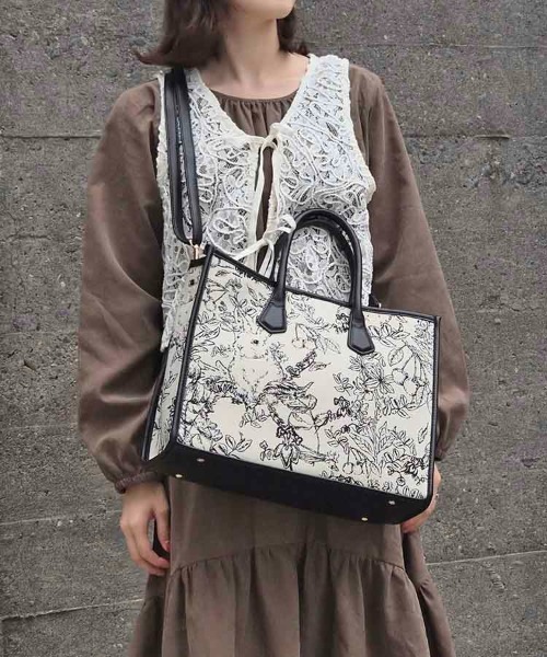 Bleu Bleuet(ブルーブルーエ)の「ゴブランA4 2wayトート(トートバッグ・レディース・ブラウン/グリーン/ブラック・FREE)」の9枚目の写真