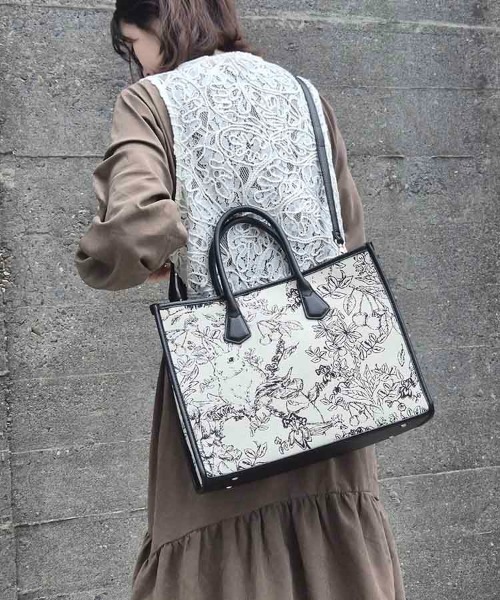 Bleu Bleuet(ブルーブルーエ)の「ゴブランA4 2wayトート(トートバッグ・レディース・ブラウン/グリーン/ブラック・FREE)」の10枚目の写真