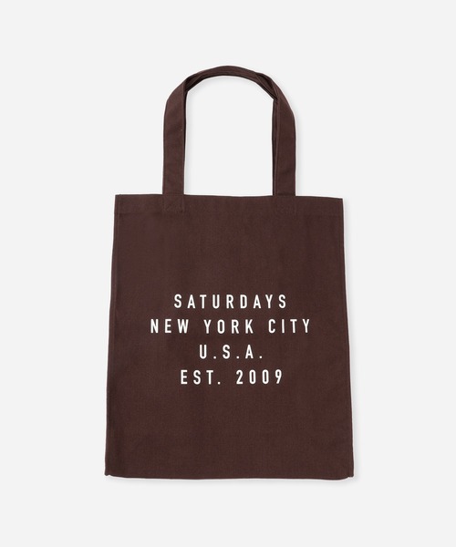 Saturdays NYC（サタデーズ ニューヨークシティ ）の「Established USA Tote Bag（トートバッグ・メンズ・イエロー/キナリ/ダークブラウン/ブラック・FREE）」の3枚目の写真