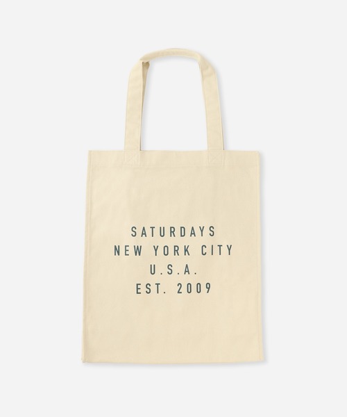 Saturdays NYC（サタデーズ ニューヨークシティ ）の「Established USA Tote Bag（トートバッグ・メンズ・イエロー/キナリ/ダークブラウン/ブラック・FREE）」の2枚目の写真