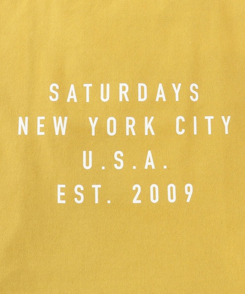 Saturdays NYC（サタデーズ ニューヨークシティ ）の「Established USA Tote Bag（トートバッグ・メンズ・イエロー/キナリ/ダークブラウン/ブラック・FREE）」の9枚目の写真