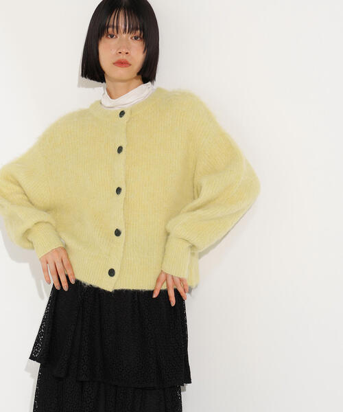 N.（N. Natural Beauty Basic）（エヌエヌナチュラルビューティーベーシック）の「クルーネックフェザーカーディガン（カーディガン/ボレロ・レディース・レッド/イエロー/ネイビー/オフホワイト・MEDIUM）」の15枚目の写真