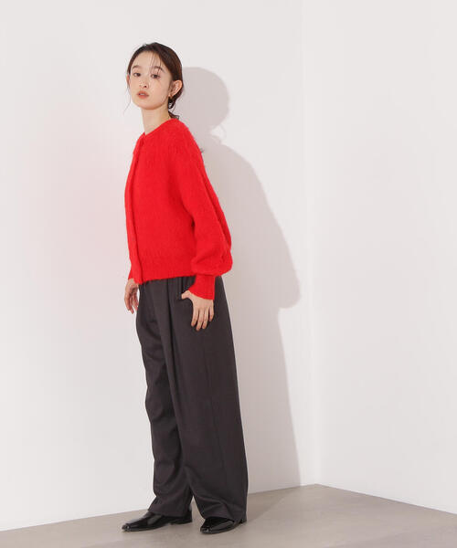 N.（N. Natural Beauty Basic）（エヌエヌナチュラルビューティーベーシック）の「クルーネックフェザーカーディガン（カーディガン/ボレロ・レディース・レッド/イエロー/ネイビー/オフホワイト・MEDIUM）」の22枚目の写真