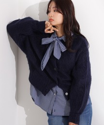 N.（N. Natural Beauty Basic） | クルーネックフェザーカーディガン(カーディガン/ボレロ)