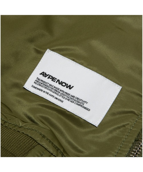 AAPE NOW MA-1 PADDED JACKET ブラウン AAPE NOW MA-1 PADDED JACKET ブラウン