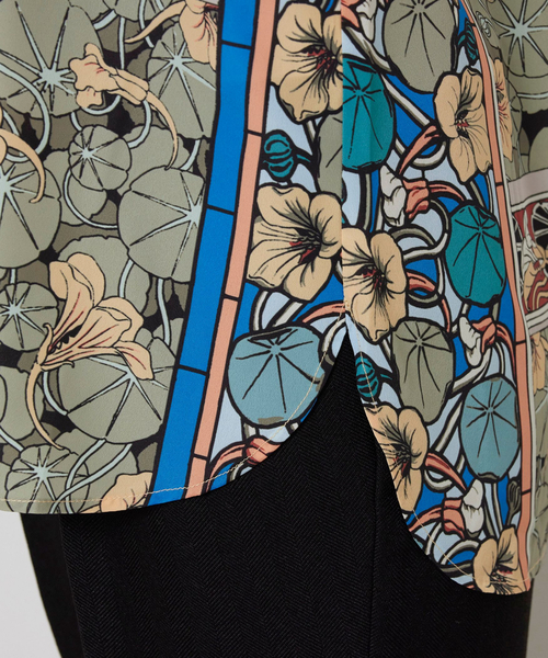 NARACAMICIE】ステンドグラス長袖オーバーブラウス（シャツ/ブラウス