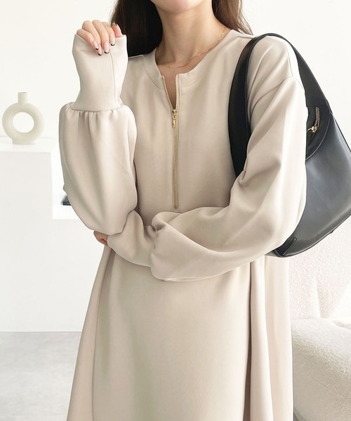 MAISON DE THERESE(メゾン ド テレーズ)の「リバーシブル ロングフーディードレス(ドレス・レディース・ブラック/アイボリー/ネイビー/ブラウン・M)」の21枚目の写真