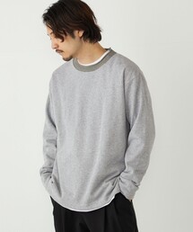 SHIPS Colors:〈手洗い可能〉ニットライク ロングスリーブ Tシャツ (ロンT)