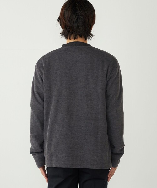 SHIPS Colors(シップス カラーズ)の「SHIPS Colors:〈手洗い可能〉ニットライク ロングスリーブ Tシャツ (ロンT)(Tシャツ/カットソー・メンズ・ブラック/グレー/グリーン・MEDIUM/LARGE/X-LARGE)」の9枚目の写真