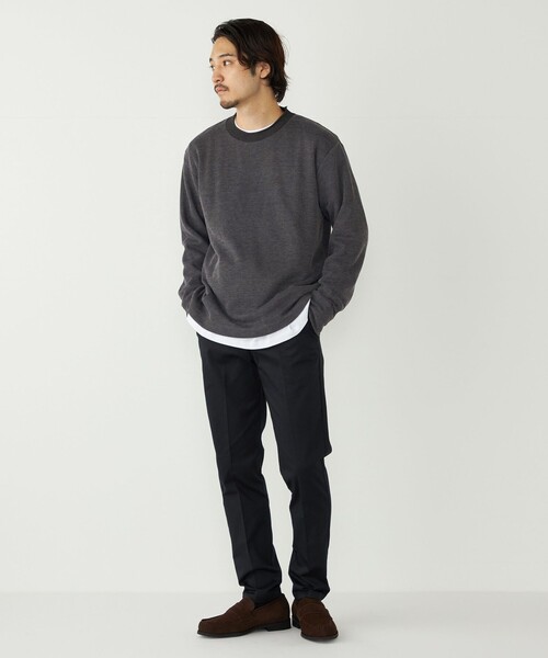 SHIPS Colors(シップス カラーズ)の「SHIPS Colors:〈手洗い可能〉ニットライク ロングスリーブ Tシャツ (ロンT)(Tシャツ/カットソー・メンズ・ブラック/グレー/グリーン・MEDIUM/LARGE/X-LARGE)」の12枚目の写真