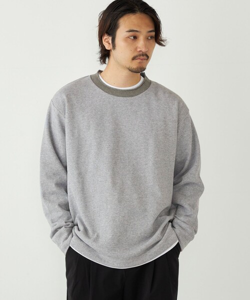SHIPS Colors(シップス カラーズ)の「SHIPS Colors:〈手洗い可能〉ニットライク ロングスリーブ Tシャツ (ロンT)(Tシャツ/カットソー・メンズ・ブラック/グレー/グリーン・MEDIUM/LARGE/X-LARGE)」の15枚目の写真