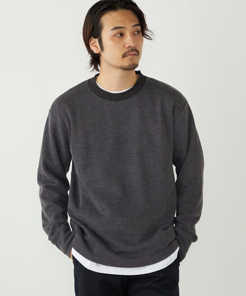 セール】SHIPS Colors:〈手洗い可能〉ニットライク ロングスリーブ T