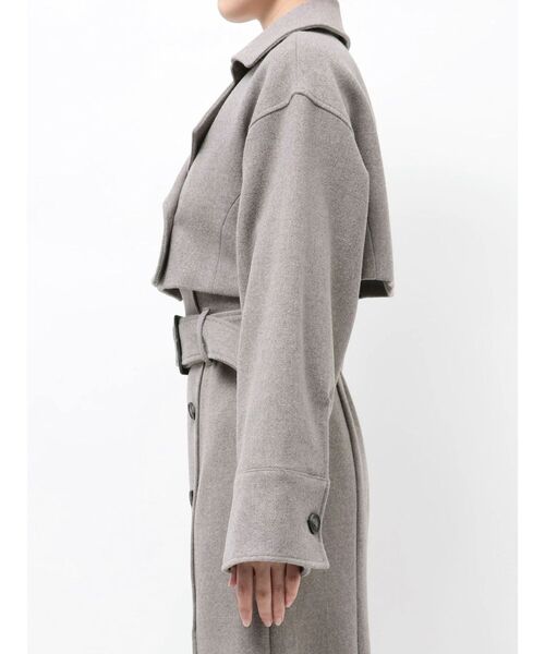 MERCURYDUO（マーキュリーデュオ）の「クロップドジャケット（その他アウター・レディース・ライトグレー/ブラウン・FREE）」の11枚目の写真