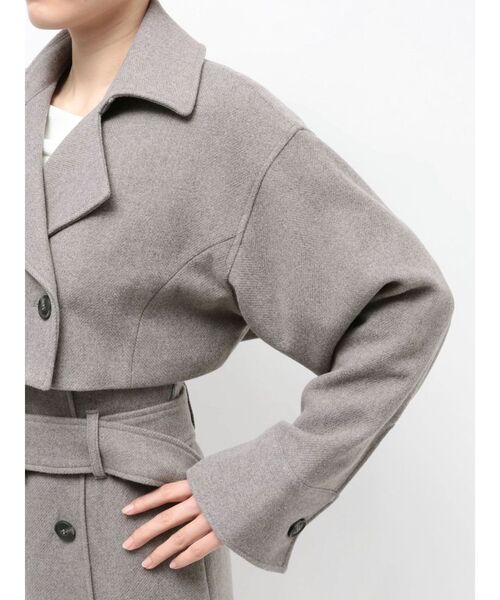 MERCURYDUO（マーキュリーデュオ）の「クロップドジャケット（その他アウター・レディース・ライトグレー/ブラウン・FREE）」の14枚目の写真