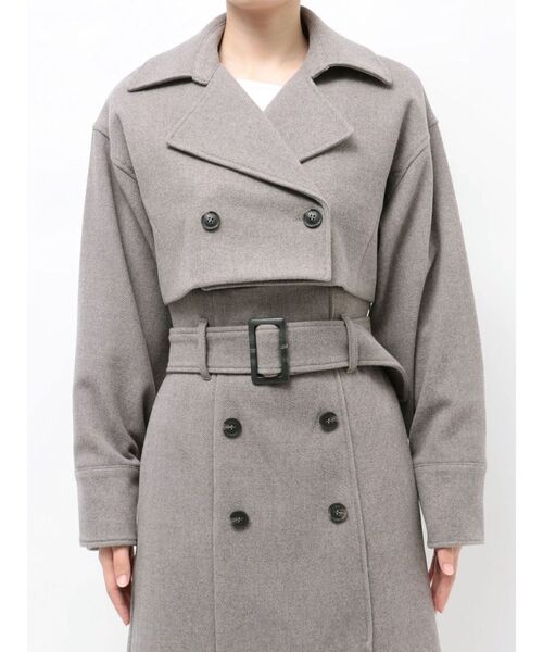 MERCURYDUO（マーキュリーデュオ）の「クロップドジャケット（その他アウター・レディース・ライトグレー/ブラウン・FREE）」の18枚目の写真