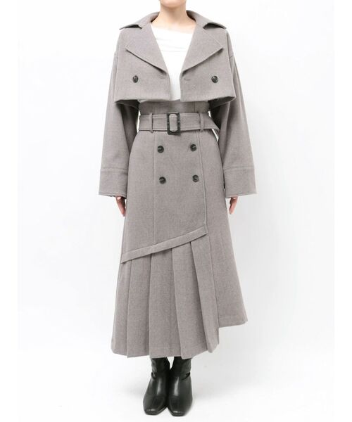 MERCURYDUO（マーキュリーデュオ）の「クロップドジャケット（その他アウター・レディース・ライトグレー/ブラウン・FREE）」の19枚目の写真