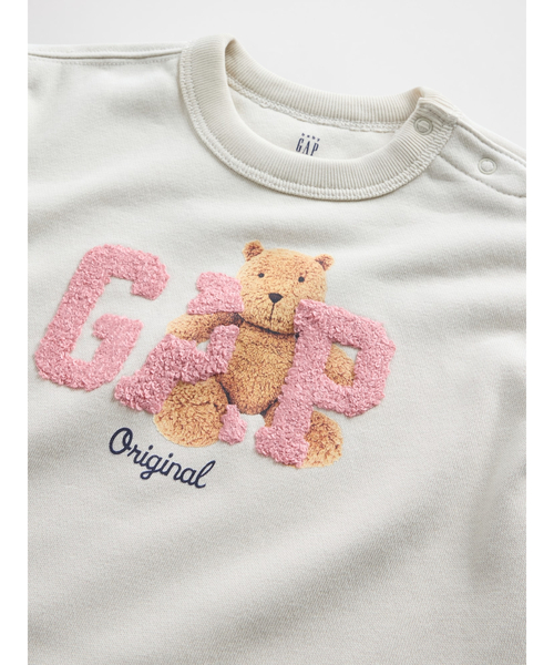GAP（ギャップ）の「ヴィンテージソフト くまさん GAPロゴ カバーオール (ベビー）（ロンパース・キッズ・ベージュ/ピンク・50cm/60cm/70cm/80ｃｍ/90cm）」の6枚目の写真