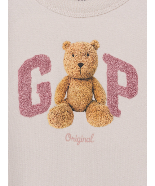 GAP（ギャップ）の「ヴィンテージソフト くまさん GAPロゴ カバーオール (ベビー）（ロンパース・キッズ・ベージュ/ピンク・50cm/60cm/70cm/80ｃｍ/90cm）」の7枚目の写真