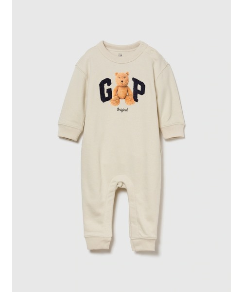 GAP（ギャップ）の「ヴィンテージソフト くまさん GAPロゴ カバーオール (ベビー）（ロンパース・キッズ・ベージュ/ピンク・50cm/60cm/70cm/80ｃｍ/90cm）」の2枚目の写真