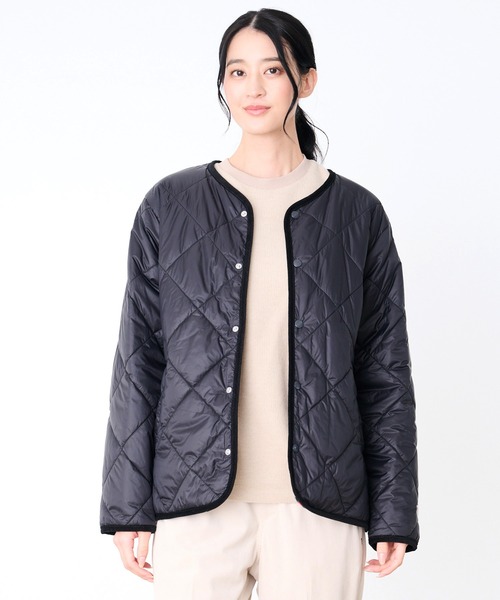 Arnold Palmer（アーノルドパーマー）の「カラーレス シェア キルティング ジャケット（ノーカラージャケット・レディース・ベージュ/カーキ/ブラック・XS/L/M/S/LL）」の12枚目の写真